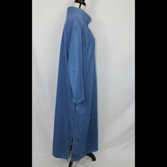 COLDWATER CREEK SIZE M TURTLE NECK CHAMBRAY DENIM - Picture 2 of 8